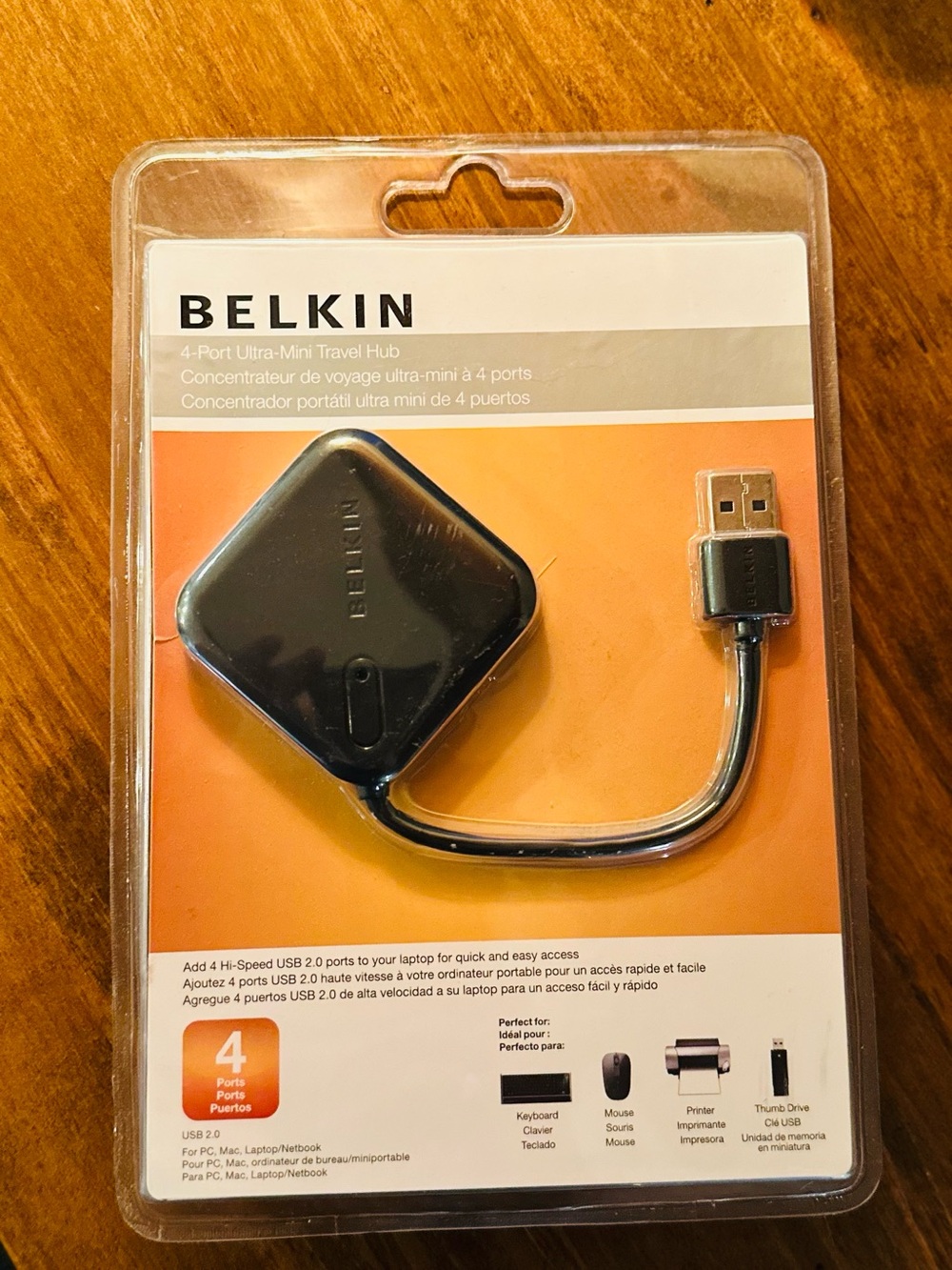 Belkin 4-Port Ultra-Mini Travel Hub

USB 2.0

4 ports

Factory sealed